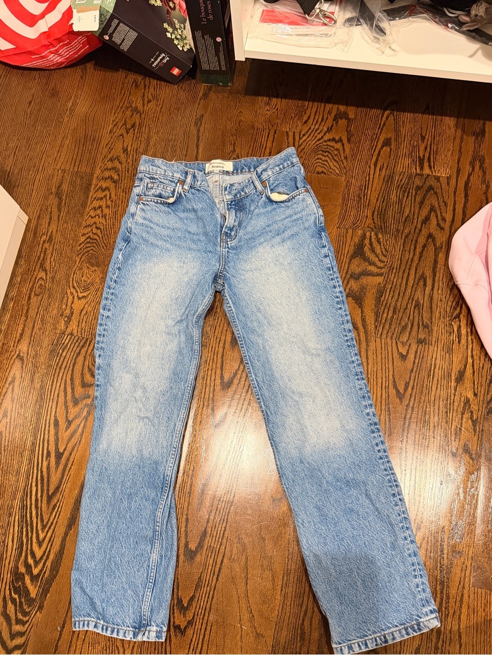 REFORMATION Low Waisted Light Blue Women's Straight Leg Jeans